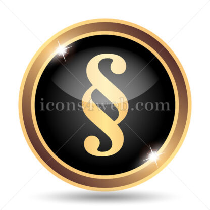 Paragraph gold icon. - Website icons