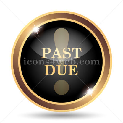 Past due gold icon. - Website icons