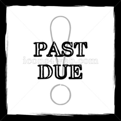 Past due sketch icon. - Website icons