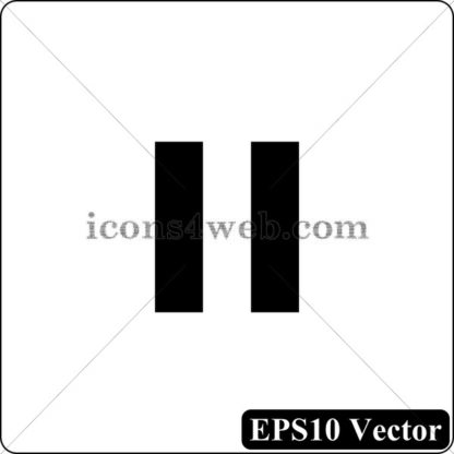 Pause black icon. EPS10 vector. - Website icons