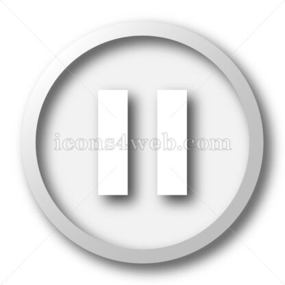 Pause white icon. Pause white button - Website icons