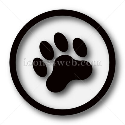 Paw print simple icon. Paw print simple button. - Website icons