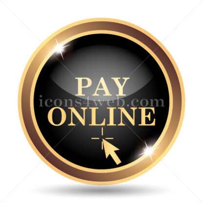 Pay online gold icon. - Website icons