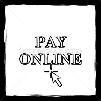 Pay online sketch icon. - Website icons