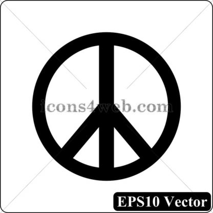 Peace black icon. EPS10 vector. - Website icons
