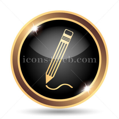 Pen gold icon. - Website icons