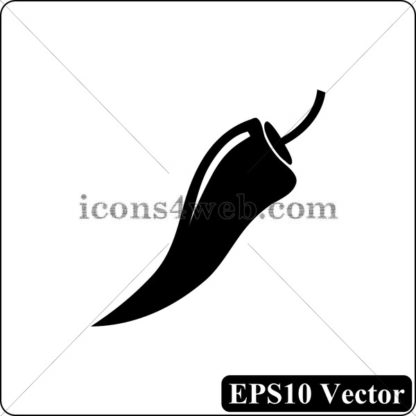 Pepper black icon. EPS10 vector. - Website icons