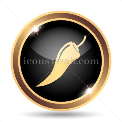 Pepper gold icon. - Website icons
