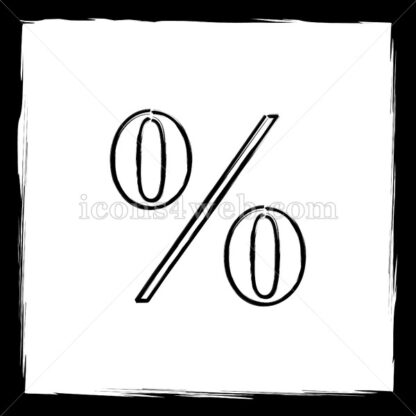 Percent  sketch icon. - Website icons
