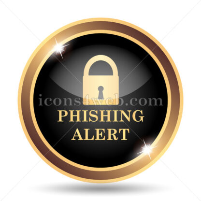 Phishing alert gold icon. - Website icons