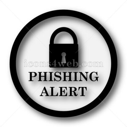 Phishing alert simple icon. Phishing alert simple button. - Website icons