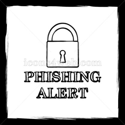 Phishing alert sketch icon. - Website icons