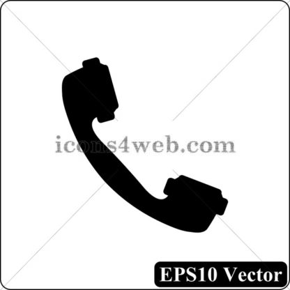 Phone black icon. EPS10 vector. - Website icons