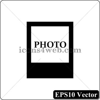 Photo black icon. EPS10 vector. - Website icons