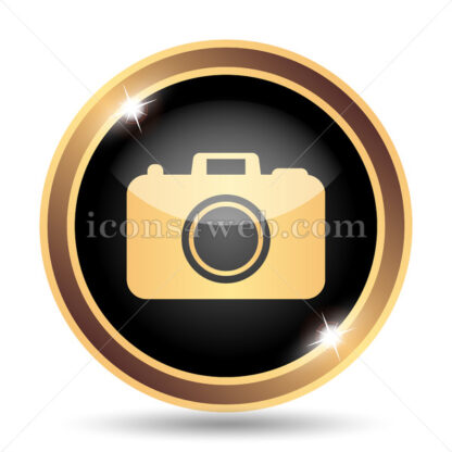 Photo camera gold icon. - Website icons