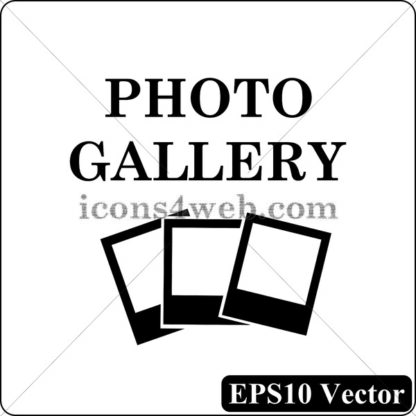 Photo gallery black icon. EPS10 vector. - Website icons
