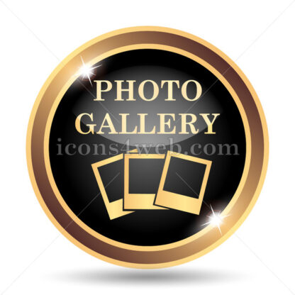 Photo gallery gold icon. - Website icons