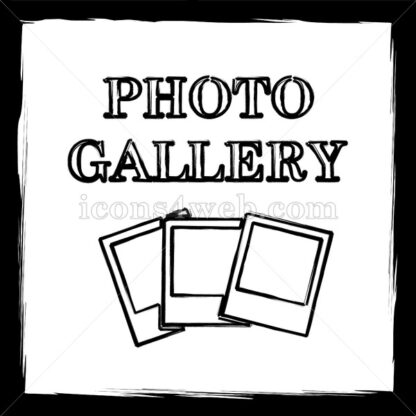 Photo gallery sketch icon. - Website icons