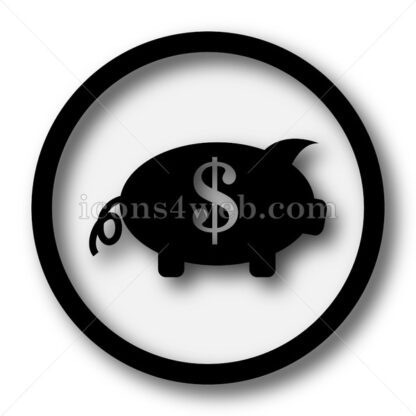 Piggy bank simple icon. Save money simple button. - Website icons
