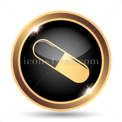 Pill gold icon. - Website icons