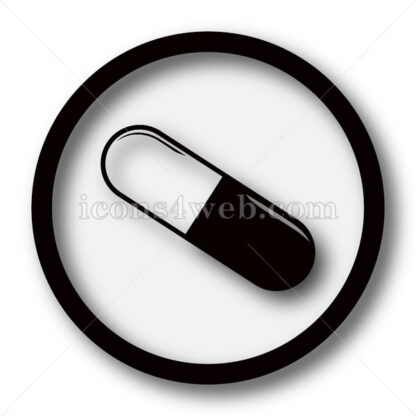 Pill simple icon. Pill simple button. - Website icons
