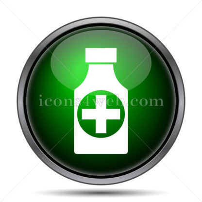 Pills bottle internet icon. - Website icons