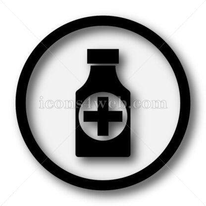 Pills bottle simple icon. Pills bottle simple button. - Website icons