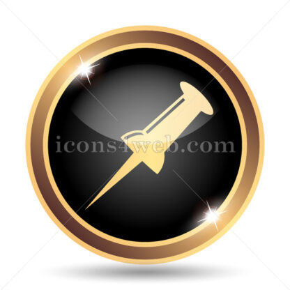 Pin gold icon. - Website icons