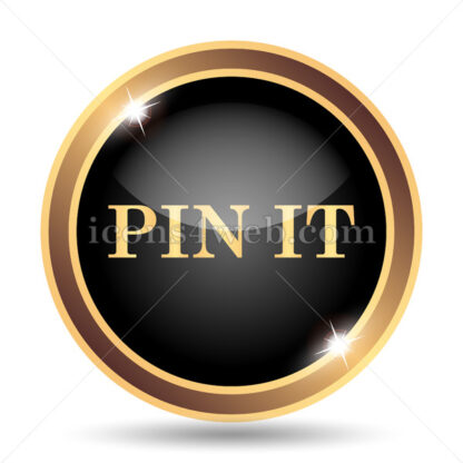Pin it gold icon. - Website icons