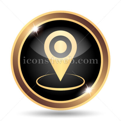 Pin location gold icon. - Website icons