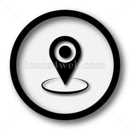 Pin location simple icon. Pin location simple button. - Website icons