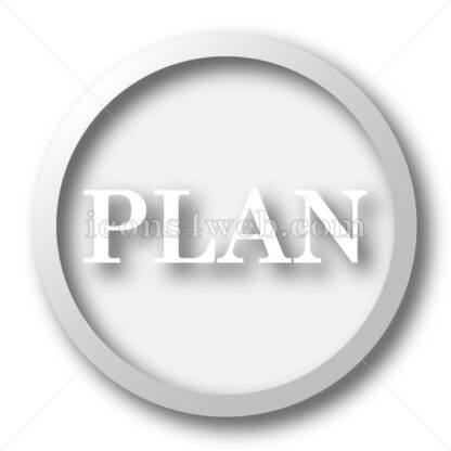 Plan white icon. Plan white button - Website icons