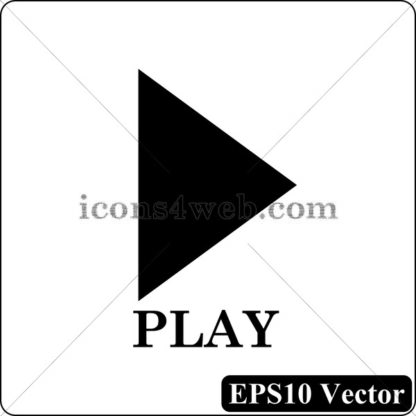 Play black icon. EPS10 vector. - Website icons