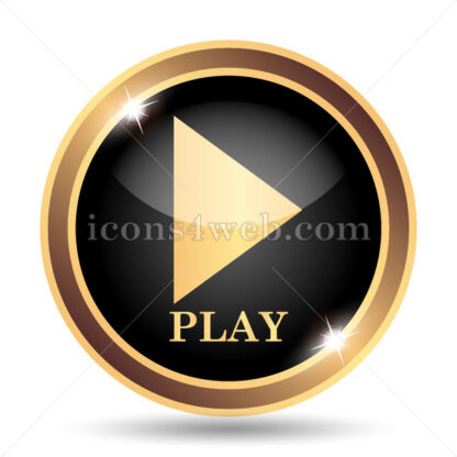 Play gold icon. - Website icons