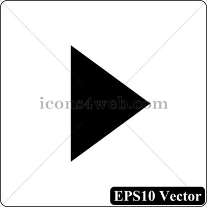 Play sign black icon. EPS10 vector. - Website icons