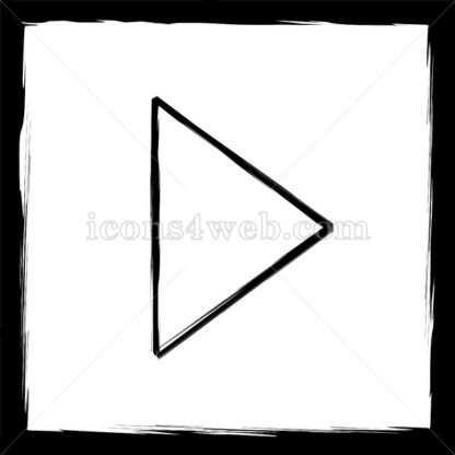 Play sign sketch icon. - Website icons