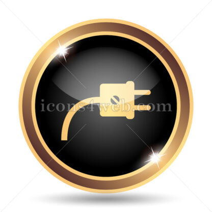 Plug gold icon. - Website icons