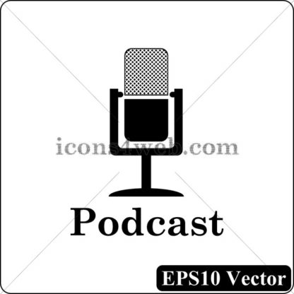 Podcast black icon. EPS10 vector. - Website icons