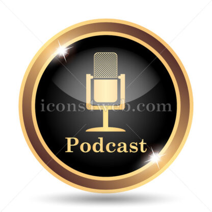 Podcast gold icon. - Website icons
