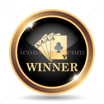 Poker winner gold icon. - Website icons