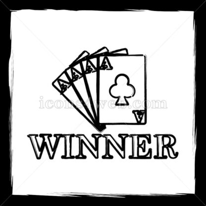 Poker winner sketch icon. - Website icons