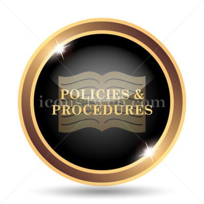Policies and procedures gold icon. - Website icons