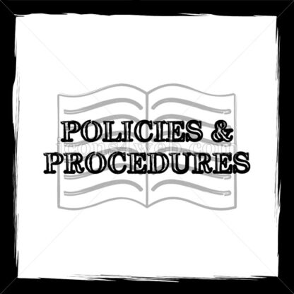 Policies and procedures sketch icon. - Website icons