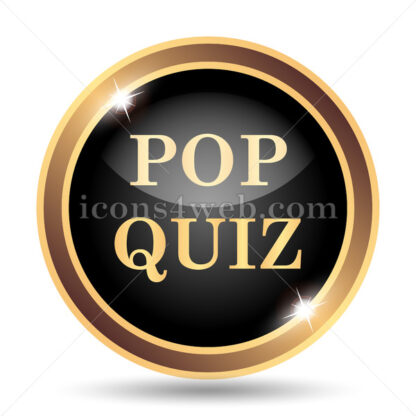 Pop quiz gold icon. - Website icons