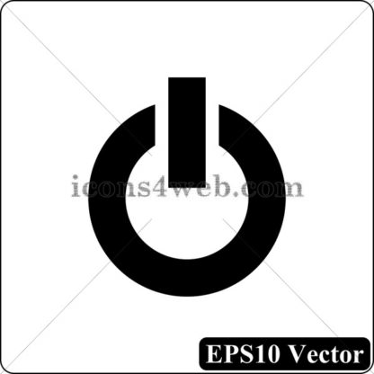Power button black icon. EPS10 vector. - Website icons