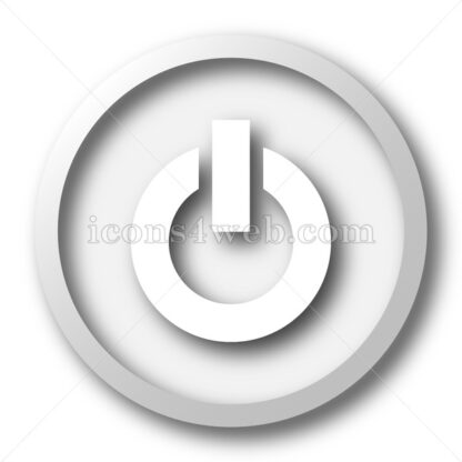 Power button white icon. Power button white button - Website icons