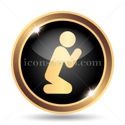 Prayer gold icon. - Website icons