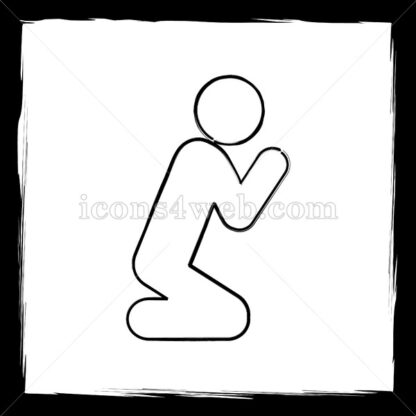 Prayer sketch icon. - Website icons