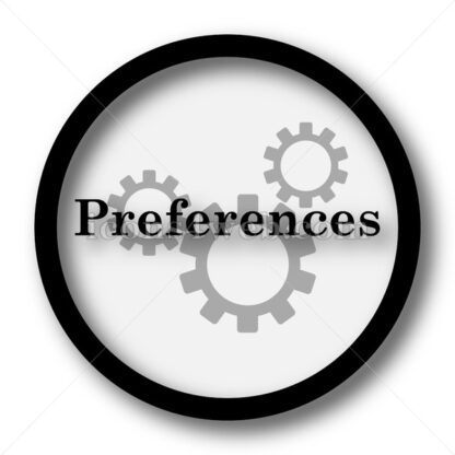 Preferences simple icon. Preferences simple button. - Website icons