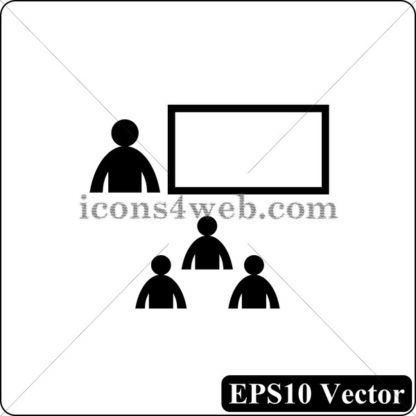 Presenting black icon. EPS10 vector. - Website icons